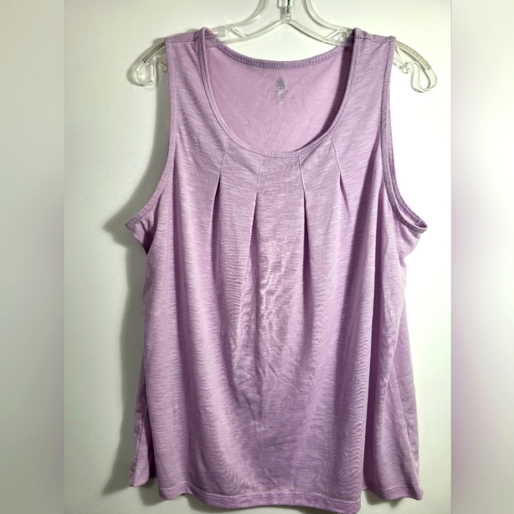 GAIAM light purple scoop neck sleeveless tunic    women's XL  #1995